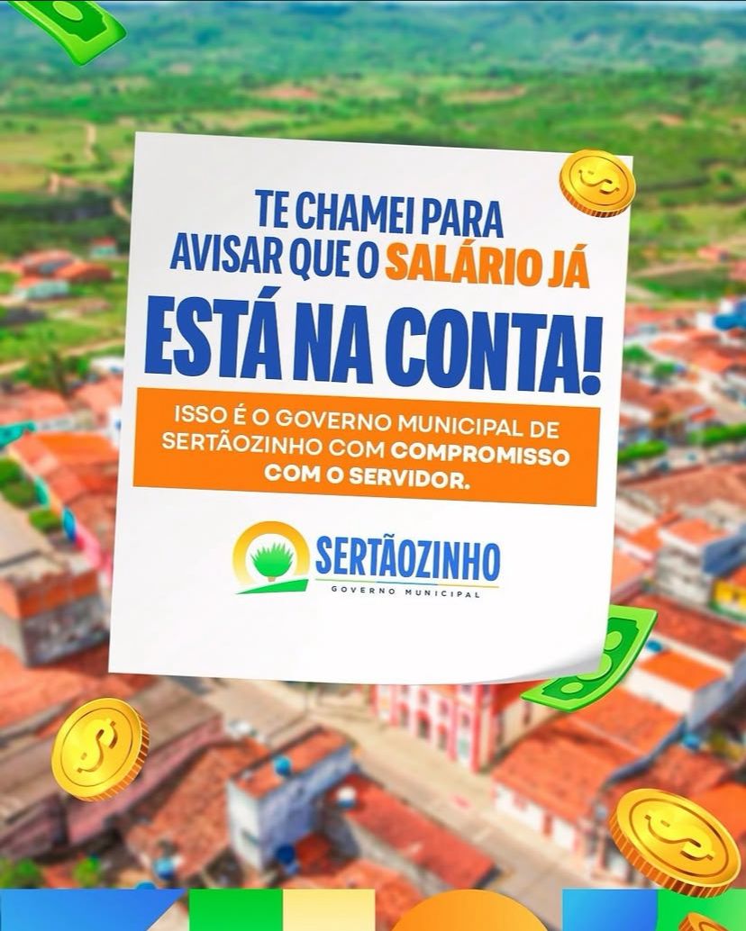 Gestão Municipal efetua pagamento e salários dos servidores já estão na conta