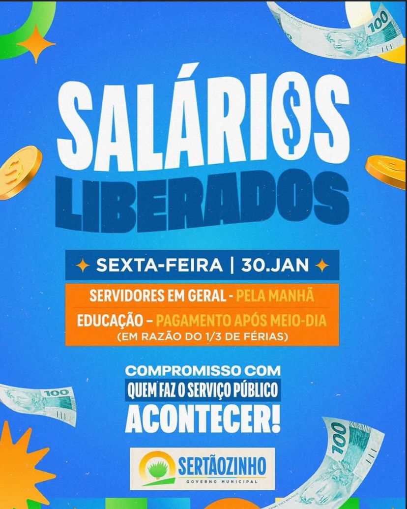 Pagamento liberado: salários dos servidores municipais estão disponíveis