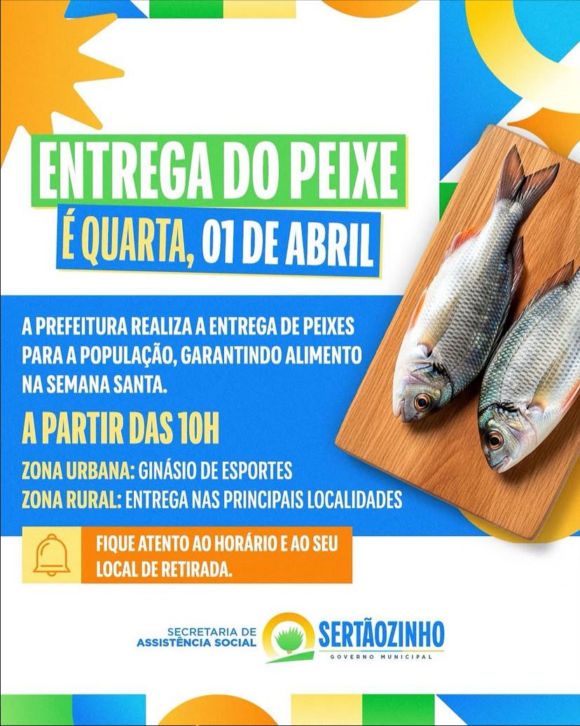 Prefeitura de Sertãozinho realiza entrega de peixes para a população