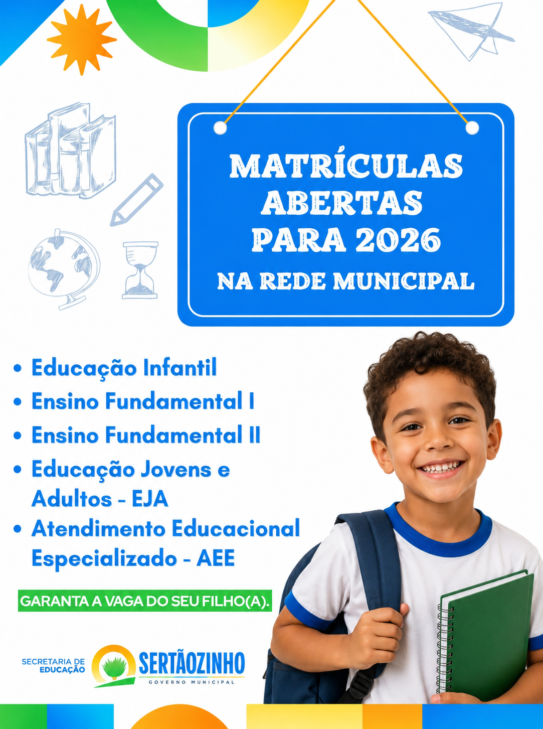 Educação de Portas Abertas: Rede Municipal inicia Período de Matrículas
