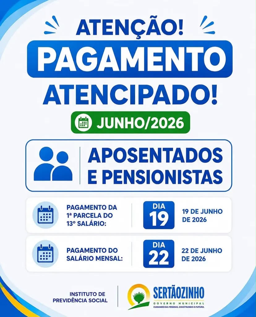 Pagamento antecipado para aposentados e pensionistas