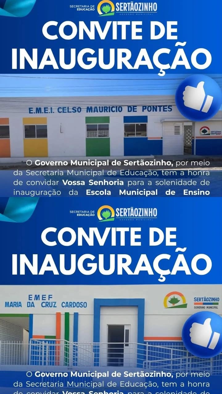 Rede Municipal de Ensino de Sertãozinho será ampliada com duas novas escolas