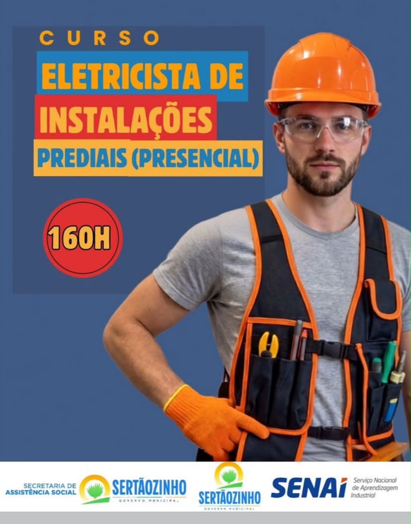 Prefeitura de Sertãozinho abre inscrições para curso gratuito de Eletricista em parceria com o SENAI
