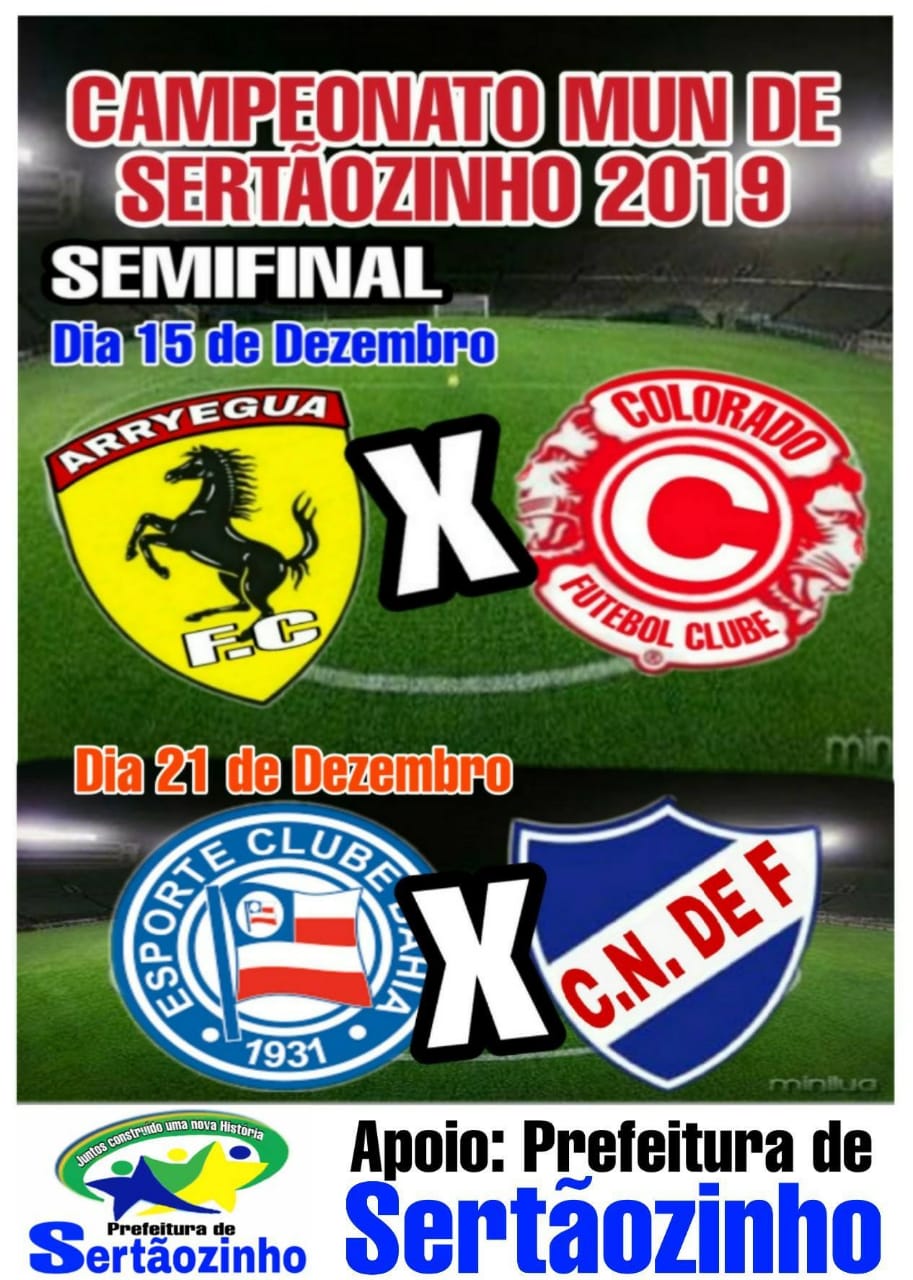 SECRETARIA DE ESPORTES REALIZA SEMIFINAL DO CAMPEONATO MUNICIPAL DE SERTÃOZINHO 2019